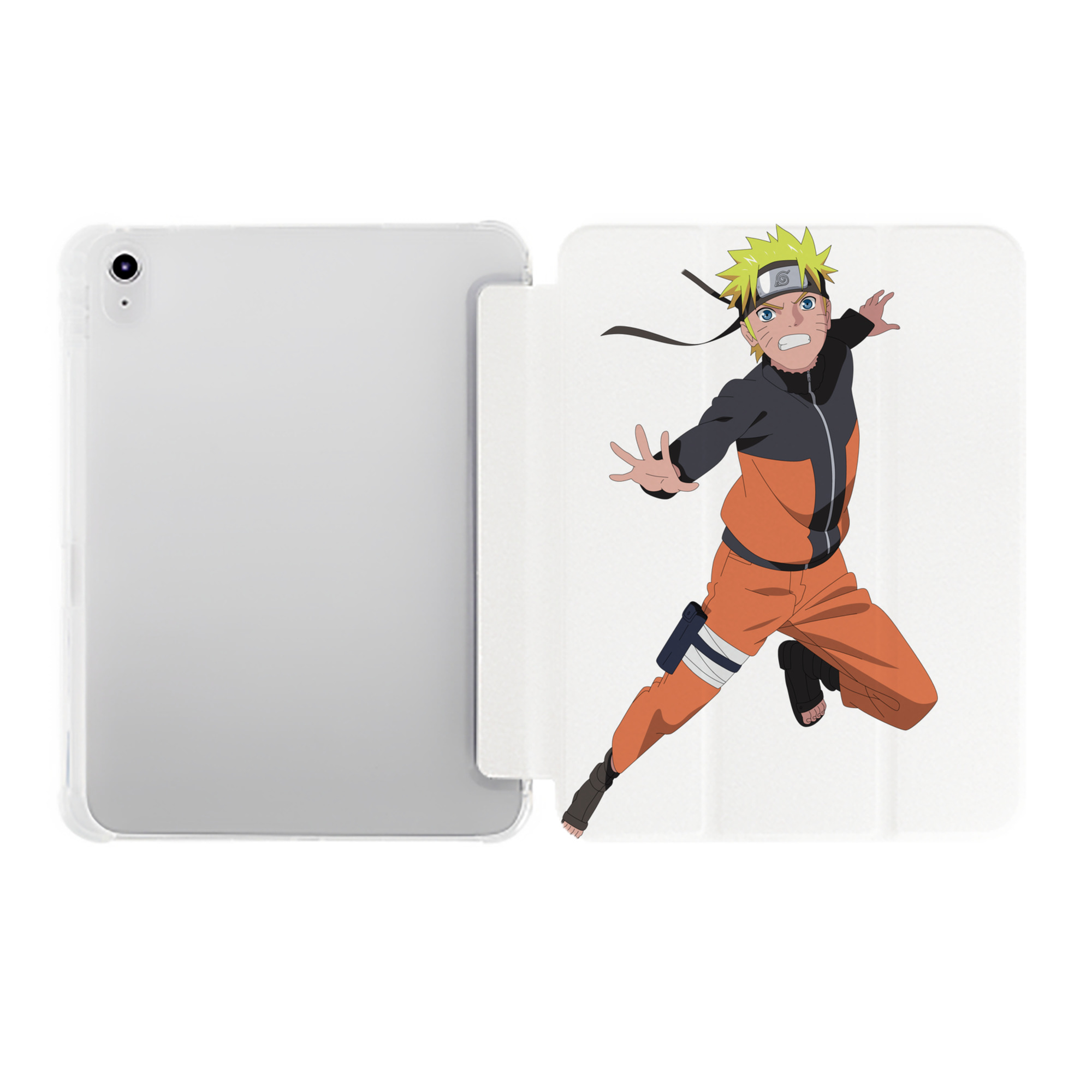 （画像用） NARUTO -ナルト- うずまき ナルト Uzumaki Naruto IPad ケース ペン収納付き 三つ折りスタンド PUレザー×シリコン 対応機種9.5/10.5/10.9インチ
